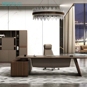 Modern Luxury Executive Office <b>Desk</b> for Director CEO Boss Manager Solid Wood Commercial Office Furniture Design - Product Image 2
