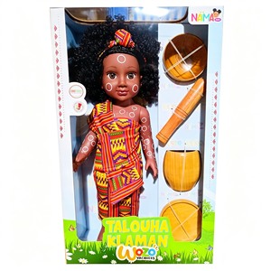 Usine de poupées noires sur mesure OEM, vente en gros de poupées de 12 et 18 pouces, culture traditionnelle afro-américaine, poupées réalistes pour filles noires. - Product Image 1