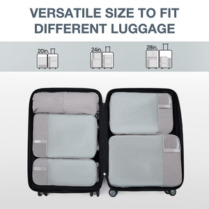 Ensemble de 6 cubes de voyage tendance OEM sac organisateur de rangement de bagages étanche et léger avec fermeture à glissière - Product Image 6