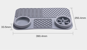 ชามอาหารสุนัขขนาดใหญ่ทำจากซิลิโคนเกรดอาหาร ป้องกันน้ำ ทนทาน ปลอดสาร BPA พกพาสะดวก พร้อมแผ่นรองอาหารช้าสำหรับสัตว์เลี้ยง ช่วยลดความวิตกกังวล - Product Image 2