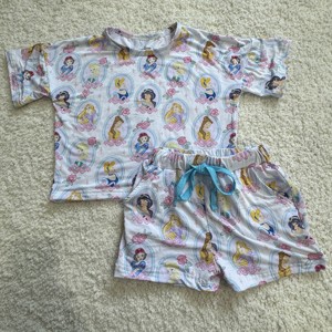 Custom estate Tween da ragazza <span class=keywords><strong>vestiti</strong></span> giovani top t-shirt pantaloni 2 pezzi completi per adolescenti bambini bambini bambine set di abbigliamento - Product Image 2