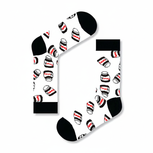 Chaussettes en soie blanches à imprimé animalier, respirantes et légères, avec logo personnalisé, taille unique, pour usage quotidien au printemps - Product Image 2