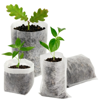 Sac de culture en tissu non tissé blanc respirant à ouverture supérieure pour la germination des graines et le jardinage en serre