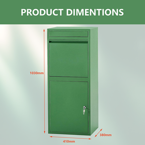 Grande boîte à colis sécurisée extérieure antivol en métal Serrure à clé étanche Style autoportant pour la livraison postale Durable Multiple - Product Image 3