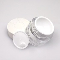 Pot de crème de luxe personnalisé de 30g 50g avec cuillère boîtes en plastique PS pour crème solaire crème pour la peau lotion crème pour les yeux emballage cosmétique