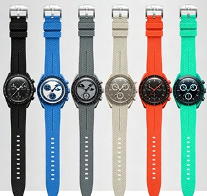 <span class=keywords><strong>Correa</strong></span> de Reloj Deportiva de Silicona Elástica Transpirable con Extremos Curvos de 20 mm, Correas de Goma Suave de Repuesto para OmegaXswatch - Product Image 3