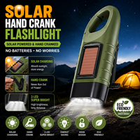 Lampe torche d'urgence LED rechargeable à manivelle solaire, dynamo, pour le camping, les situations d'urgence en extérieur