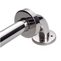 Barre d'appui de sécurité murale en acier inoxydable 304, finition chrome poli, pour salle de bain, douche, toilettes, hôtel, maison de retraite