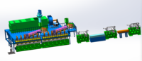 Ligne de production automatique de polypropylène blanc 220V, capacité 6t-60t, pour le traitement des fibres de polypropylène non tissé, fût en plastique LHMC, Chine