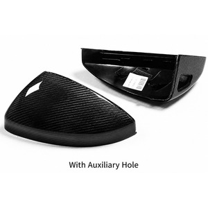 Nouvelle coque de rétroviseur latéral en fibre de carbone, pièce auto de remplacement en ABS avec option de trou auxiliaire pour Audi R8 TT TTS, protection - Product Image 2