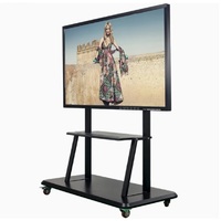 Pantalla Interactiva Inteligente 4K de 55-110 Pulgadas, Android 16 Octa Core, 8GB RAM, 128GB ROM, Táctil IR, Doble Sistema Operativo, con Soporte Móvil