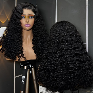 Pelucas Bob Cortas de Cabello Humano <span class=keywords><strong>Afro</strong></span> Rizado Kinky Natural Indio Baratas con Frontal HD, Pelucas Completas de Encaje sin Pegamento para Mujeres Negras - Product Image 6