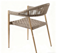 Chaises de jardin modernes en rotin tressé noir pour l'extérieur