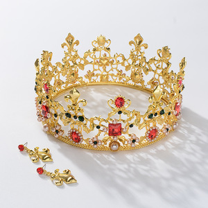 Bijoux de cheveux Halloween strass cristal diadèmes couronne pour <span class=keywords><strong>Queens</strong></span> Corona bijoux de cheveux diadema roi couronne - Product Image 5