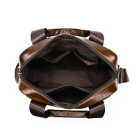 Sac à Bandoulière Messenger en Cuir Véritable pour Hommes, Mallette Professionnelle pour Ordinateur Portable, Sac à Main, Type Fermeture Éclair