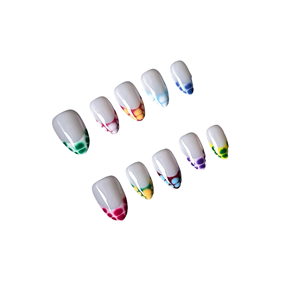 10 pièces de faux ongles de luxe faits main en acrylique 3D, forme amande, à presser, vente en gros pour doigts - Product Image 5