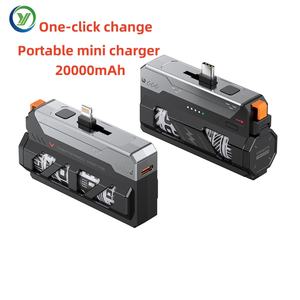 Nouvelle <span class=keywords><strong>batterie</strong></span> externe portable 10000mAh avec design mécanique, changement de <span class=keywords><strong>batterie</strong></span> en un clic, mini chargeur de <span class=keywords><strong>batterie</strong></span> externe pour smartphones - Product Image 4