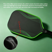 Pala de Pickleball USAPA Estándar de Nylon sin Bordes, Elección del Atleta, Mango Alargado, Impresión UV, 220g, 40 Agujeros, Logotipo Personalizado, Portátil
