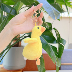 Divertido naranja <span class=keywords><strong>boca</strong></span> pato amarillo dibujos animados creativos <span class=keywords><strong>huevo</strong></span> <span class=keywords><strong>de</strong></span> peluche ganso lindo llavero colgante pato pollito mochila - Product Image 6