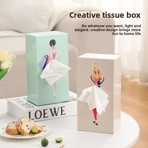 Boîte à mouchoirs décorative multicolore pour femme, support de rangement pour serviettes en papier, distributeur décoratif - Product Image 2