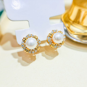 ถาดใส่ต่างหูเงินแท้ S925 สำหรับงาน DIY ประดับมุก พร้อมลูกปัดทรงกลมขนาด 7-9 มม. ต่างหูแฟชั่นแบบติดหู รุ่น 22099 - Product Image 2