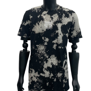 OEM Wholesale Heavyweight Tshirt Sun Faded <b>Black</b> Oversized T-shirt <b>Men</b> Acid Wash Vintage Custom T Shirt - Product Image 4