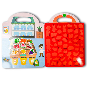 Pegatinas reutilizables para libros, pegatinas educativas, pegatinas de gelatina de dibujos animados para niños, Educación Temprana - Product Image 3