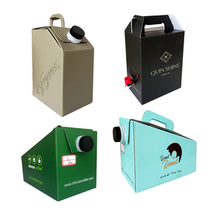 कार्डबोर्ड बॉक्स और प्लास्टिक नल बैग 1 एल 3 एल 5 एल बिब बैग को शराब के लिए बॉक्स वाइन डिस्पेंसर पेपर बॉक्स - Product Image 5