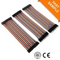 Konektor IDC Pitch 2.54mm Panjang 15cm Kabel Datar Abu-abu dengan Isolasi PVC 14Pin Perakitan Kabel Fleksibel Pita Harness Kabel