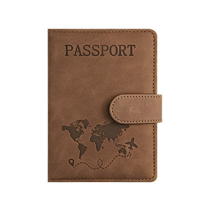 PU Leather Short Waterproof <b>RFID</b> Blocking Anti Theft Passport Holder SIM Card Slot Multi Functional Travel <b>Wallet</b> - Product Image 6