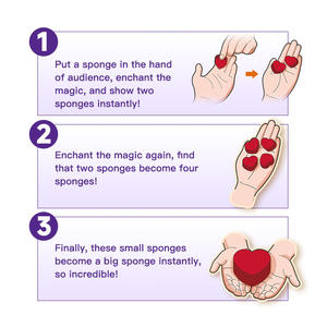 <span class=keywords><strong>Bague</strong></span> pour enfants unisexe Magic Trick Professional Close-Up Stage Performance <span class=keywords><strong>avec</strong></span> Magic Trick for Sponge Heart - Product Image 2