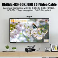 Câble coaxial BNC mâle 12G 4K mâle Câble vidéo RG59 75 Ohm 4K60Hz 8K CCTV 6/10ft 5/10/15/20/30/50m pour haut-parleur