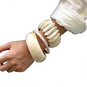 Customized Handmade <b>Resin</b> Mold <b>Sculpture</b> Artistic Home Decoration Round Shape Beige Color Bangle - Product Image 3