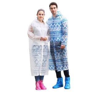 Impermeable Reutilizable de PEVA/EVA para Adultos, con Botones Frontales, Poncho Portátil para Viajes, para Lluvia Intensa - Product Image 1