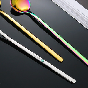 Petite cuillère ronde en acier inoxydable 304, cuillère à café, cuillère à dessert, cuillère à mélanger, qualité alimentaire - Product Image 2