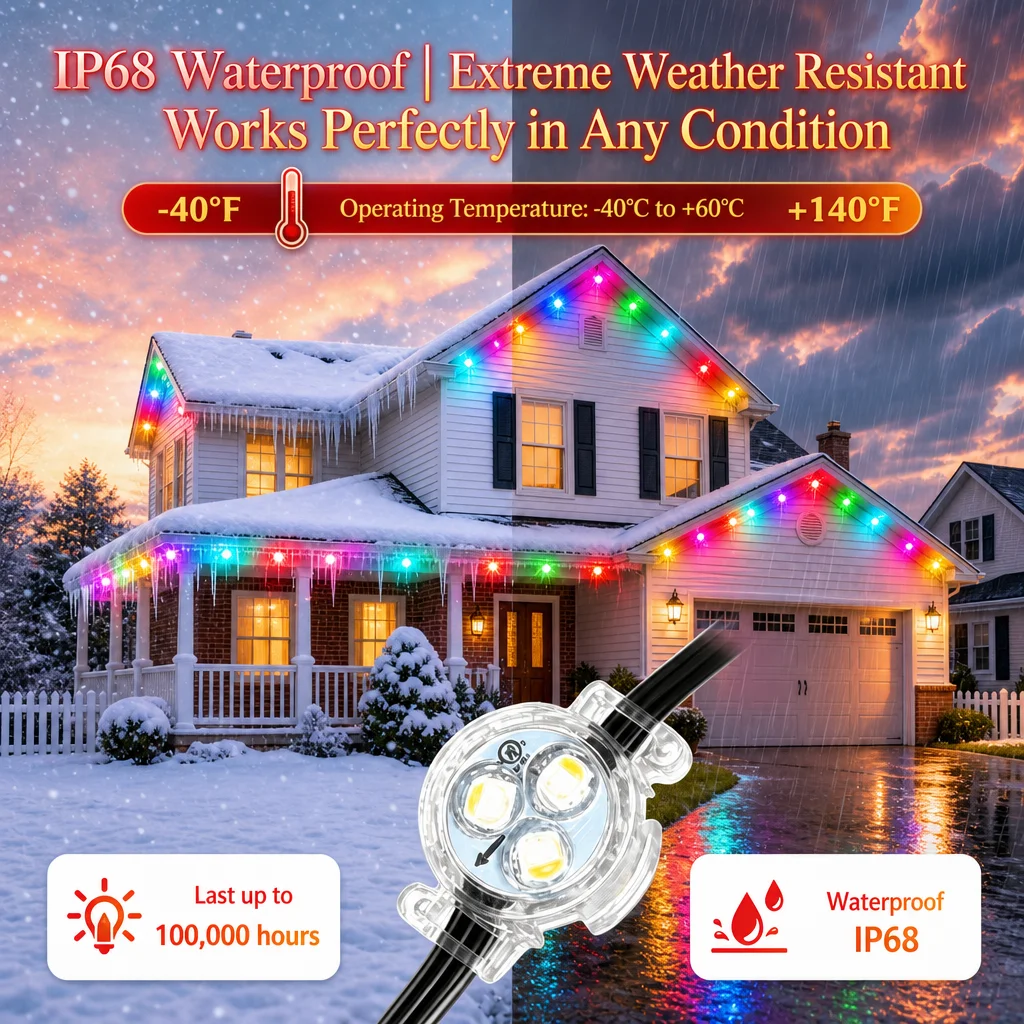 12V 24V 36V Rgbw Gemstone Pixel Track Point Lights IP68 Waterproof Permanent Outdoor Christmas Decoration Lighting · image 4