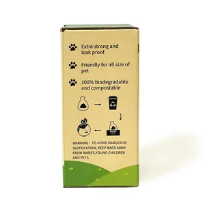 생분해 성 개 똥 가방 퇴비 애완 동물 폐기물 똥 가방 옥수수 녹말 강아지 팝 애완 동물 제품