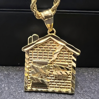 Collier Pendentif Charme Classique Style Luxe Léger Tendance et à la Mode, Meilleure Vente Transfrontalière, Or Véritable 14K