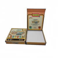 Boîte à puzzle pliable magnétique en carton rigide mat biodégradable avec doublure en éponge en matériaux recyclés noirs