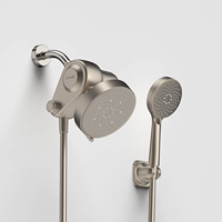 Nouvelle conception : Ensemble de robinetterie murale chromée réglable avec colonne de douche et pommeau de douche pluie