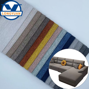 Tissu Hotsale de haute qualité en lin couleur personnalisable doux au toucher teint 100% polyester tissu pour canapé - Product Image 6