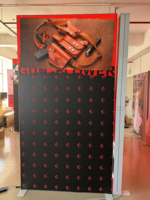Kotak Lampu LED Berwarna Trendy dengan Penerangan Tepi, Penggantian Poster Cepat, Display Booth Pameran Portabel, Sistem Rangka Aluminium Modular