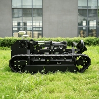 Tondeuse à gazon industrielle télécommandée 27HP à essence sur chenilles 900mm avec GPS pour les talus routiers et le défrichement des terres