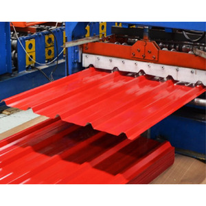 Lamiere Ondulate <span class=keywords><strong>in</strong></span> Acciaio Zincato Verniciato Rosso per Tetti, Pavimenti di Magazzini Durevoli <span class=keywords><strong>in</strong></span> Acciaio al Carbonio - Product Image 4