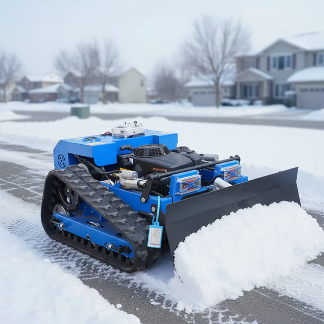Upgraded Version 550MM Zero Turn Automatic Lawn Mower Robot With Gasoline Engine RC Lawn Mower GPS With Snow Shovel