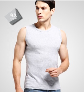 Factory Supply Mens White <strong>Black</strong> Cotton Muscle <strong>Vests</strong> Thermal Tank <strong>Top</strong> - Product Image 2