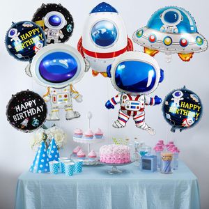Palloncini all'ingrosso per ragazzi a tema spaziale: Astronauta, Navicella Spaziale, Razzo Planetario, Galassia in lamina di alluminio per feste di compleanno - Product Image 6