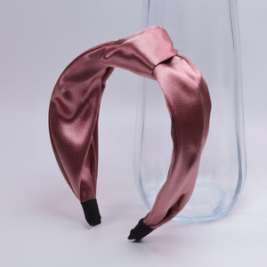 Bandeau noué extra large en satin pour femmes, tissu brillant de type soie, <span class=keywords><strong>serre</strong></span>-<span class=keywords><strong>tête</strong></span> volumateur - Product Image 4