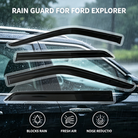 Déflecteurs de vitres latérales pour Ford Explorer 2020+ - Accessoires extérieurs automobiles - Protection contre la pluie - Vente chaude