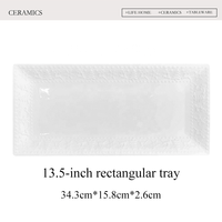 Assiette ovale en céramique blanche de haute qualité, motif de Noël, assiette rectangulaire en porcelaine, plat à fruits/salade/pâtes